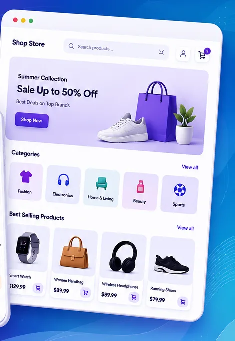 E-commerce website development services by TechB Software Solutions