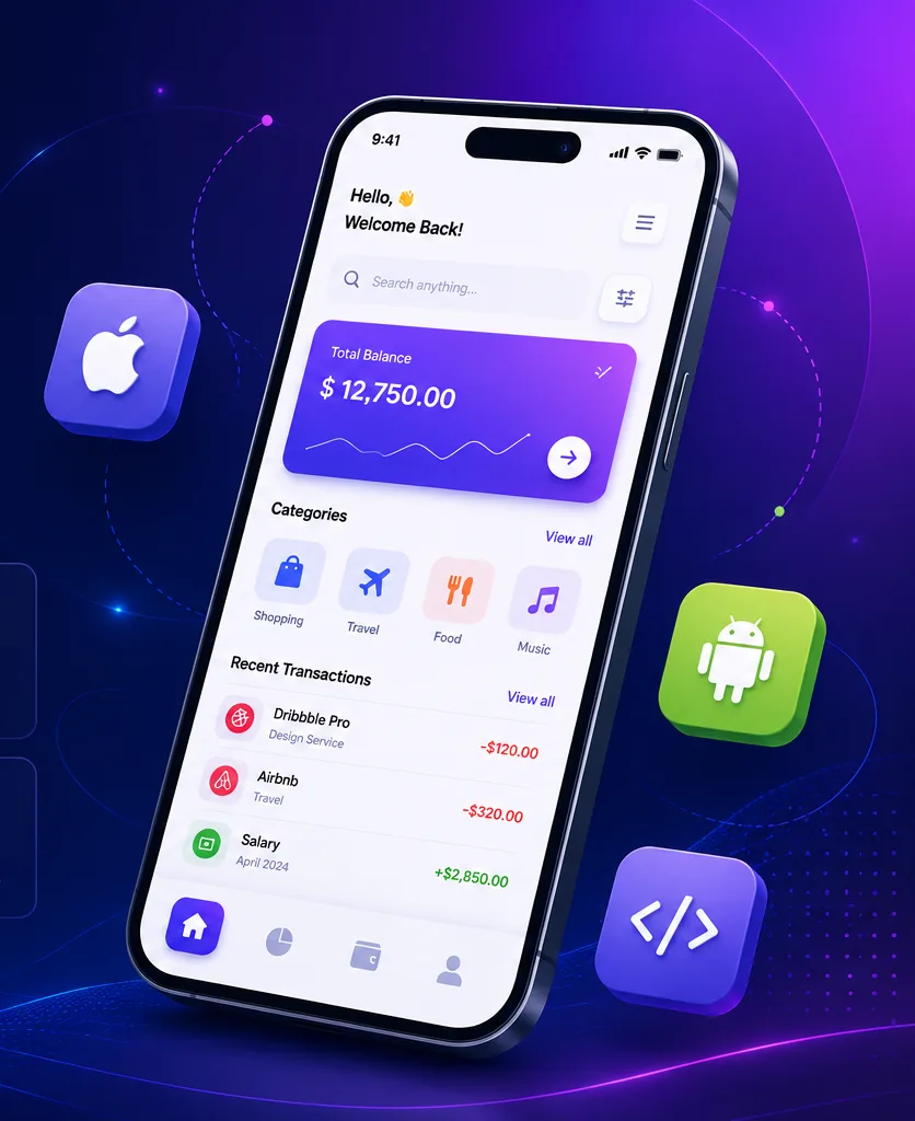 Mobile app development using React Native by TechB Software Solutions