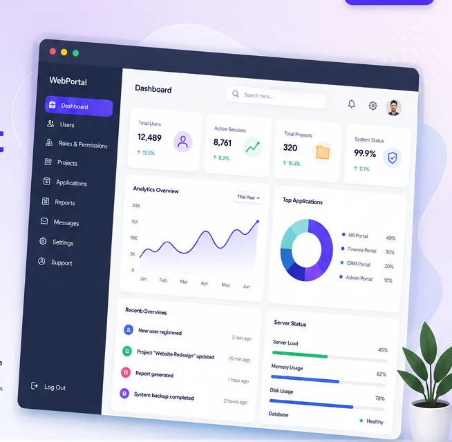 Web portal development services by TechB Software Solutions